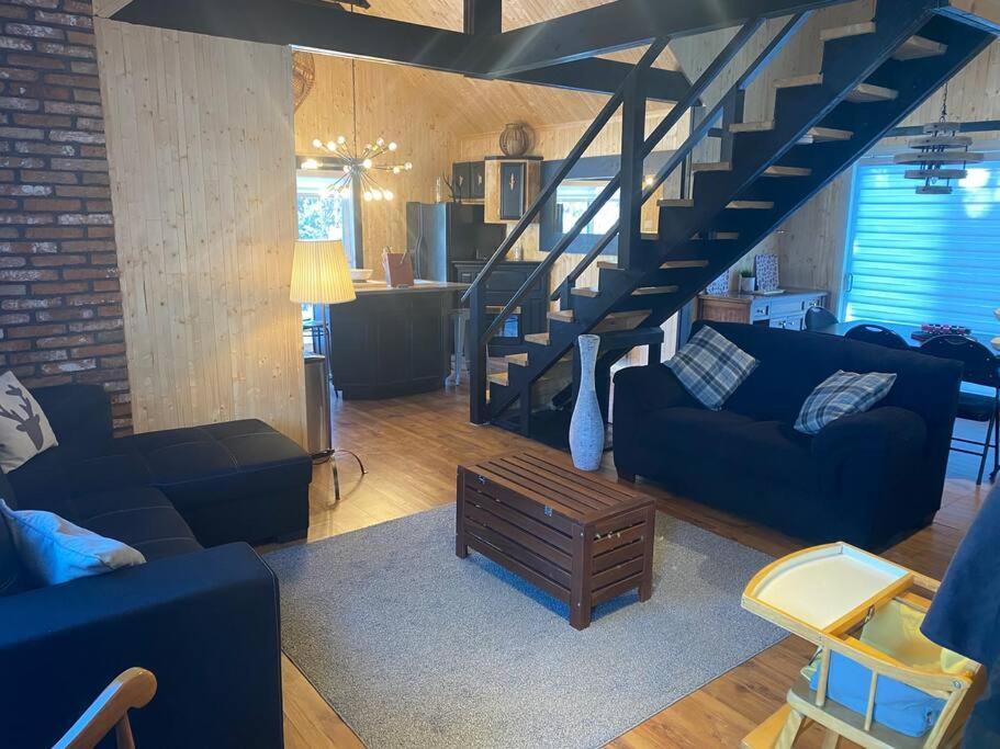 Le Jazz- Chalet Rustique/Chic Avec Spa Notre-Dame-Des-Bois Luaran gambar