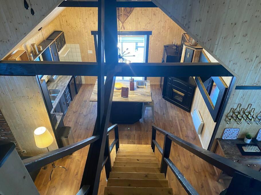 Le Jazz- Chalet Rustique/Chic Avec Spa Notre-Dame-Des-Bois Luaran gambar